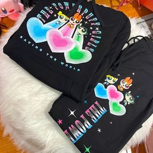 The Powerpuff Girls Medium Hoodie Joggers Trackset 💖💙💚